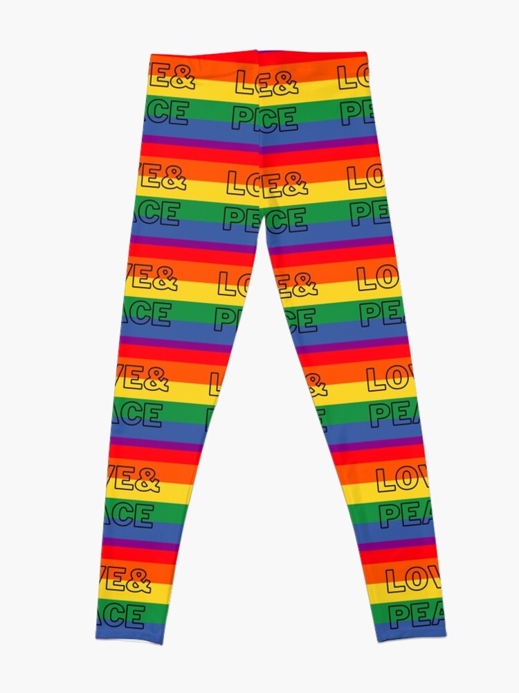 Disover Love And Peace Rainbow Flag Design Leggings