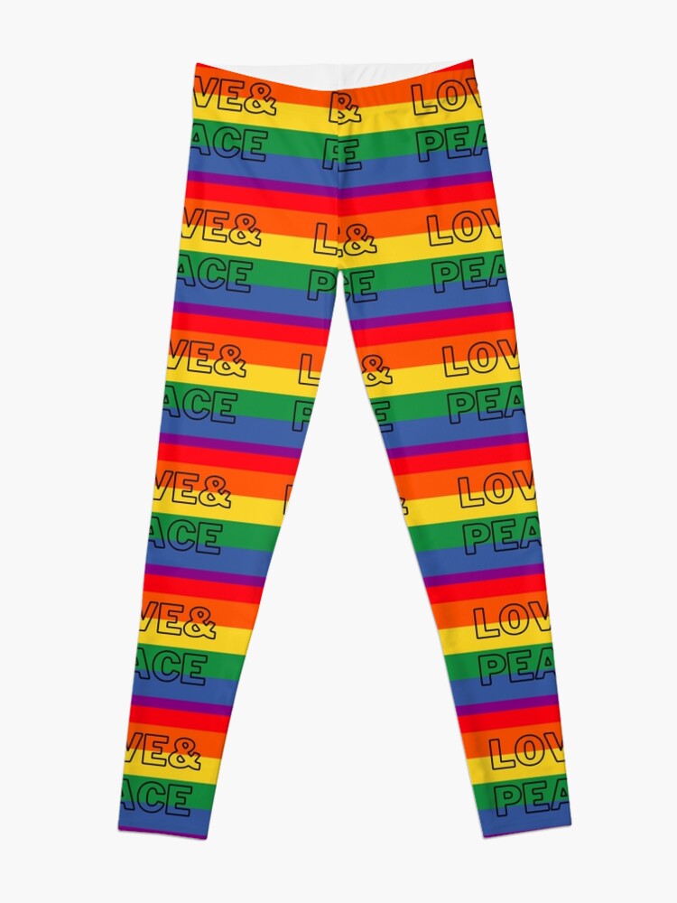 Disover Love And Peace Rainbow Flag Design Leggings