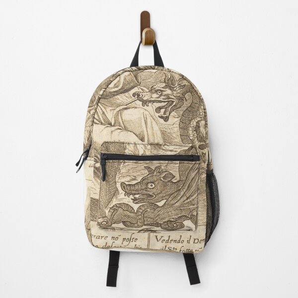 Item preview, Hell on Earth - Medieval saint surrounded by Hell's demons designed and sold by Vintage Designs +.
