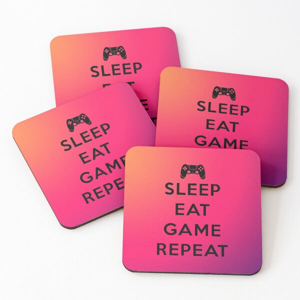 Item preview, Sleep Eat Game Repeat (Black) designed and sold by SoulArtLove.