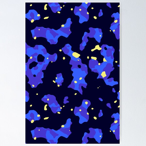 Item preview, Abstract Organic Blue Pattern designed and sold by warmfuzzylogic.