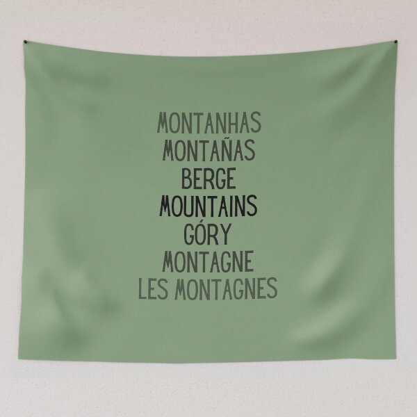 Item preview, Mountains, foreign languages designed and sold by Unchainthebeast.