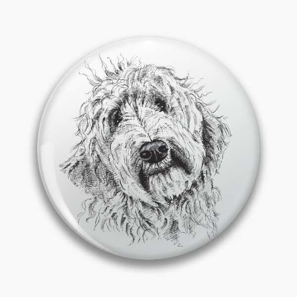 Aperçu de l'œuvre Labradoodle-Blanc créée et vendue par Helen Inkles.