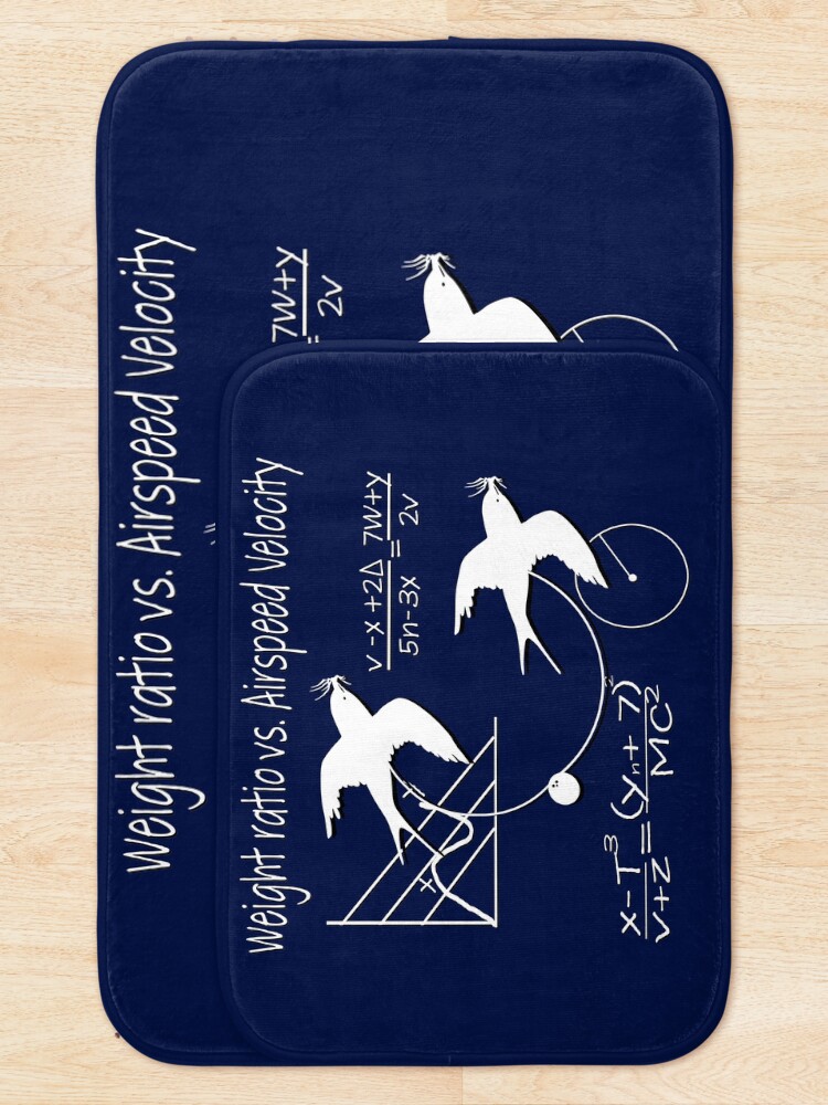 Thumbnail 5 of 6, Bath Mat, Unladen Swallow designed and sold by PiperDownTees.
