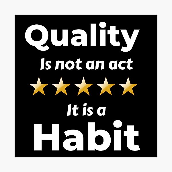 Item preview, Quality Is Not An Act It Is A Habit designed and sold by Johan Liebert.