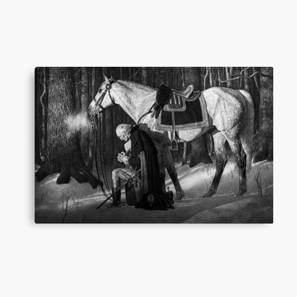 George Washington A Prayer At Valley Forge Canvas Print By Britishyank Redbubble