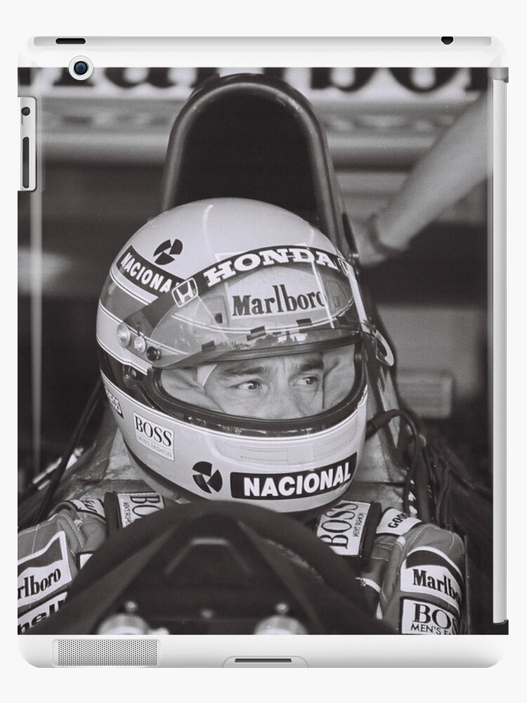Ayrton Senna, helmet portrait 1991 print by Motorsport Images