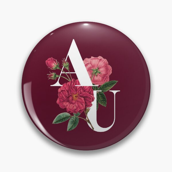 Aperçu de l'œuvre  Typographie florale de la lettre initiale du couple A & U - A & U pour la Saint-Valentin créée et vendue par ZeeZooo.