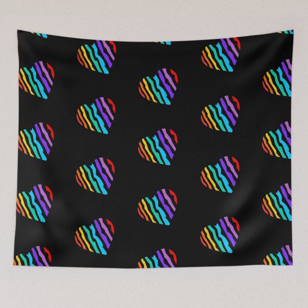 Item preview, Rainbow Love Heart Art Pattern designed and sold by TreacleMustard.
