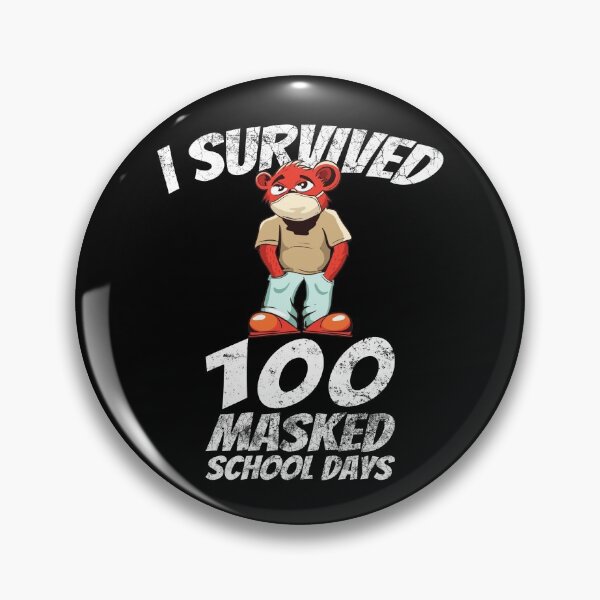 Item preview, I Survived 100 Masked School Days Masked Bear Gift designed and sold by leofel.