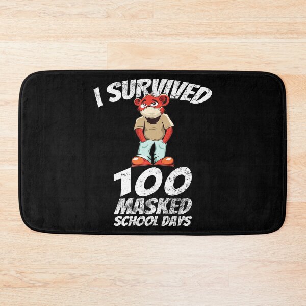 Item preview, I Survived 100 Masked School Days Masked Bear Gift designed and sold by leofel.