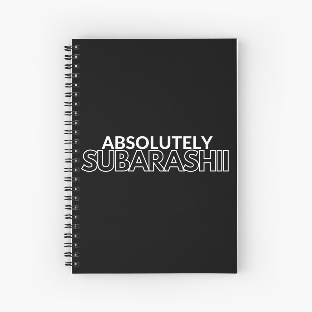 Absolutely Subarashii Spiral Notebook for Sale by Quineveer Alice