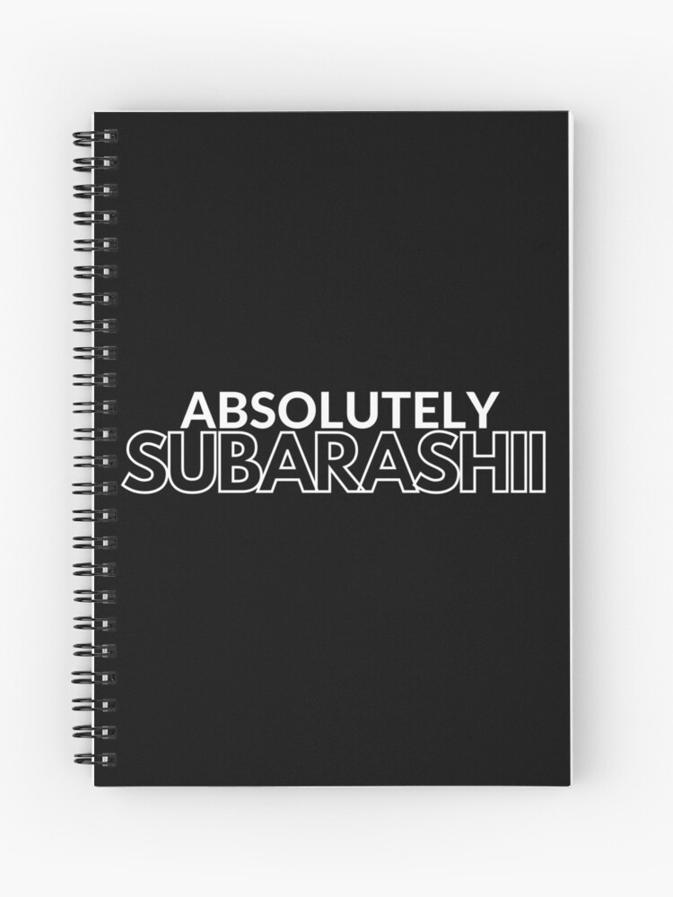 Absolutely Subarashii Spiral Notebook for Sale by Quineveer Alice