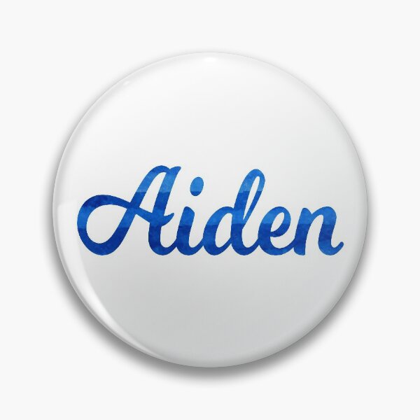 Item preview, Aiden boys name blue watercolor design designed and sold by ComicKitsch.