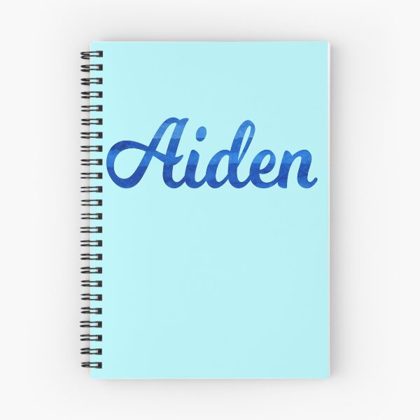 Item preview, Aiden boys name blue watercolor design designed and sold by ComicKitsch.