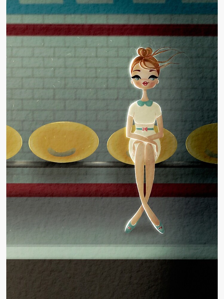 Parisian Woman Mid Century modern style. Retro Vintage by smileintheheart