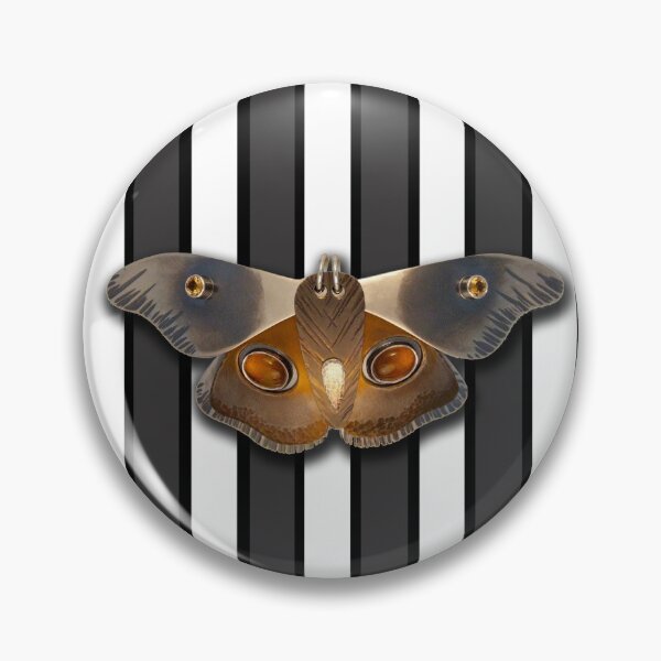 Item preview, BLACK AND WHITE MOTH STRIPE designed and sold by MelodyArmstrong.