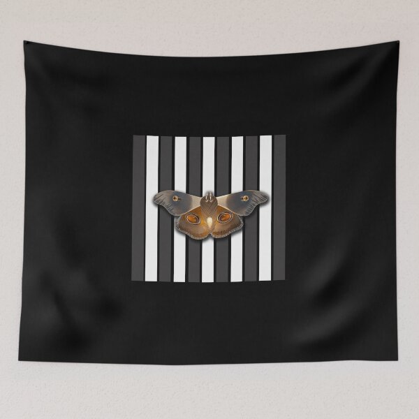 Item preview, BLACK AND WHITE MOTH STRIPE designed and sold by MelodyArmstrong.