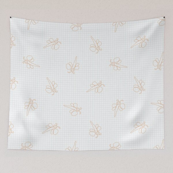 Item preview, Cute scribble flying bug kids doodle background.  designed and sold by Limolida.