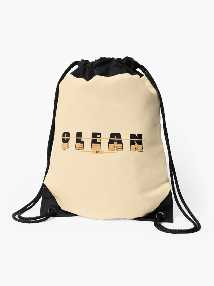 Thumbnail 1 of 3, Drawstring Bag, Retro Clean It Fun Cleaning Housekeeping Lady Gifts designed and sold by SavvyCleaner.