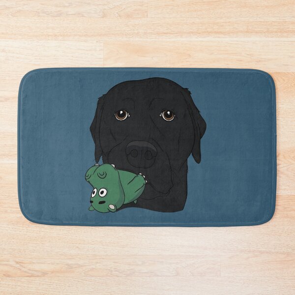 Item preview, Black Lab with Hippo Toy  designed and sold by rmcbuckeye.