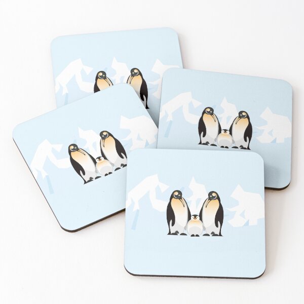 Item preview, Penguin Family against the icy backdrop of winter designed and sold by Joanne Williams.