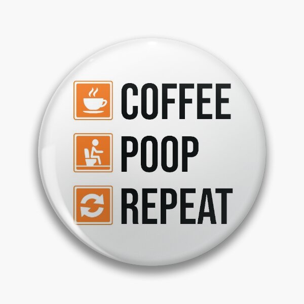 Item preview, Coffee poop repeat funny mug, facial mask, t-shirt, pillow and more! perfect mothers day and fathers day gift idea. Quirky silly gag gifts for the barista in your life :) designed and sold by g2rdsmith.