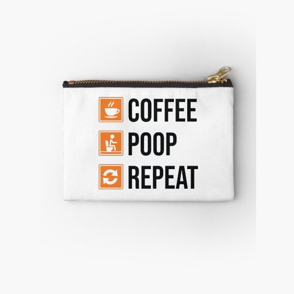 Item preview, Coffee poop repeat funny mug, facial mask, t-shirt, pillow and more! perfect mothers day and fathers day gift idea. Quirky silly gag gifts for the barista in your life :) designed and sold by g2rdsmith.
