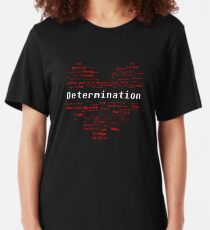Undertales Wort Herz Slim Fit T-Shirt