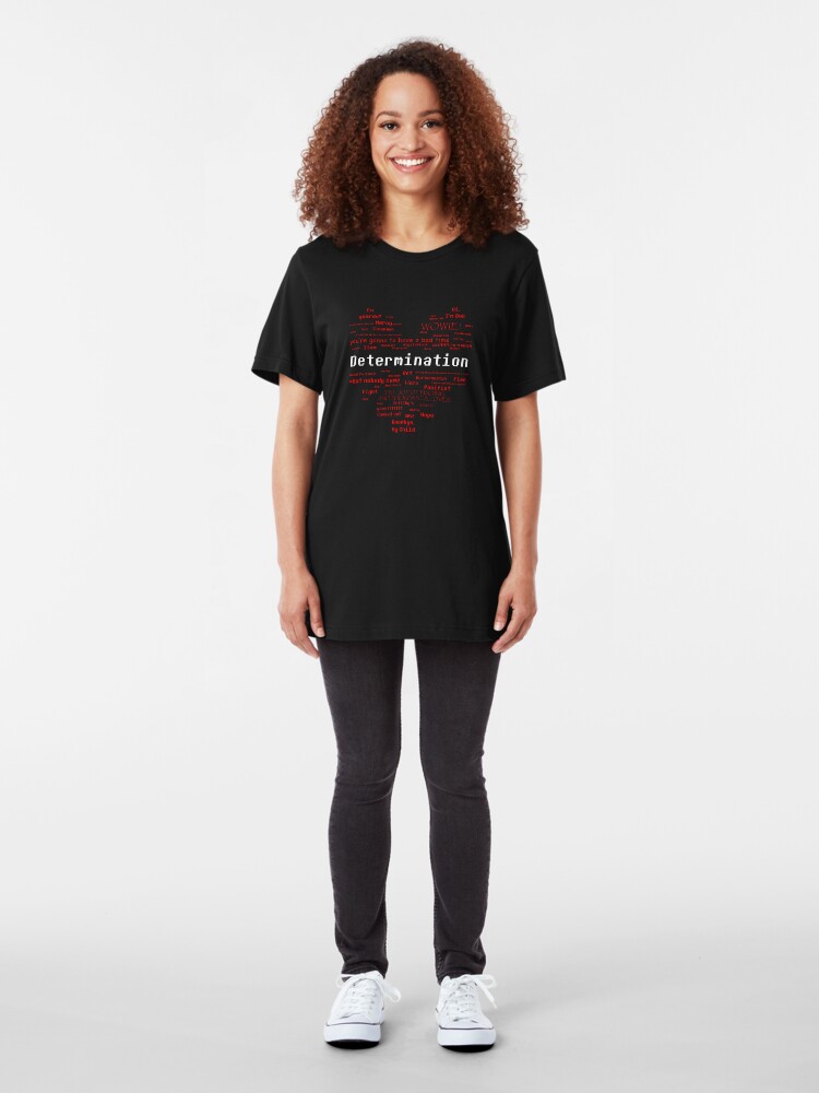 Alternative Ansicht von Undertales Wort Herz Slim Fit T-Shirt