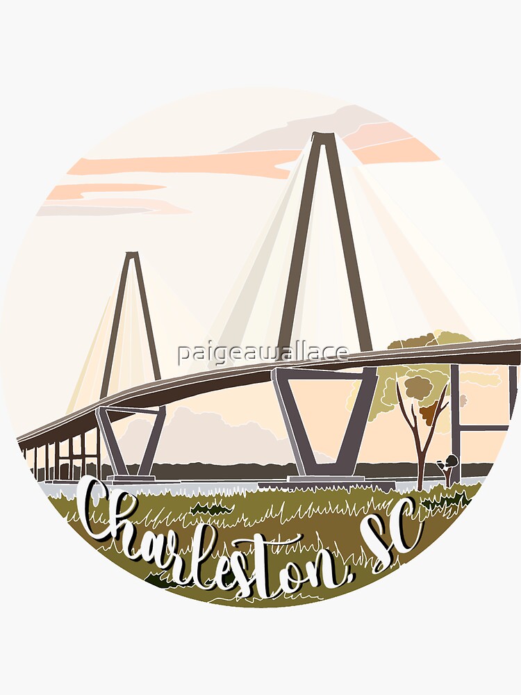Thumbnail 3 of 3, Sticker, Charleston SC designed and sold by paigeawallace.