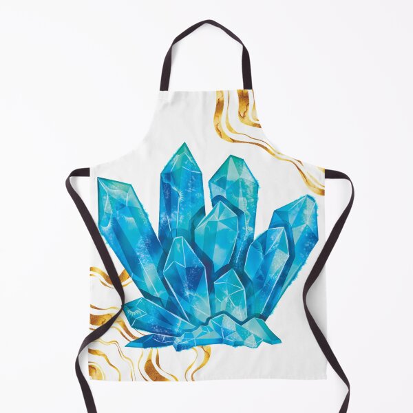 Item preview, Blue crystal cluster, watercolor crystals, quartz, blue quartz, geode, witch aesthetic, boho crystal, aesthetic crystal designed and sold by Anaïs Illustration.