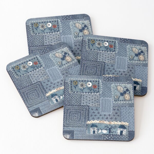 Item preview, denim patches pattern designed and sold by FVO-italydesign.