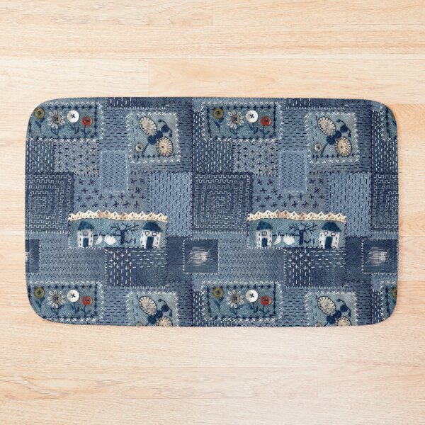 Item preview, denim patches pattern designed and sold by FVO-italydesign.