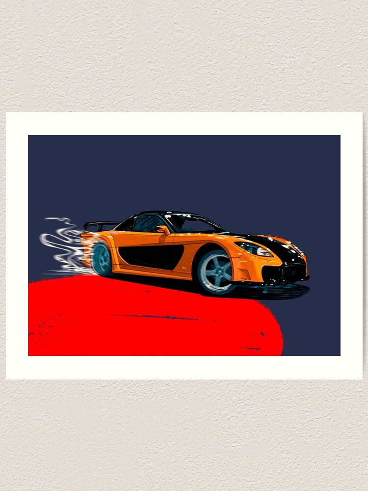kid-r 油彩画 Mazda RX-7 Veilside