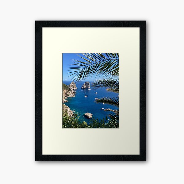 Aperçu de l'œuvre Capri, Italie, océan bleu cobalt créée et vendue par newburyboutique.