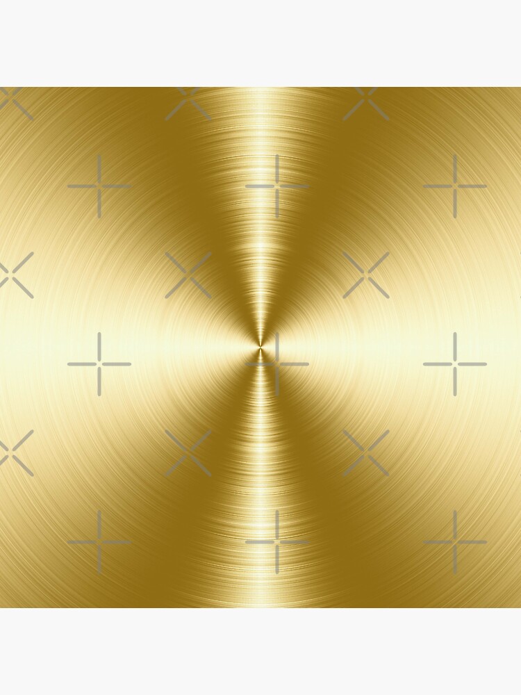 gebürstetes Gold radiales Metall | Sticker