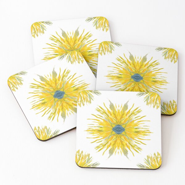 Item preview, Watercolour Kaleidoscope Sunflower designed and sold by Julie Pickering.