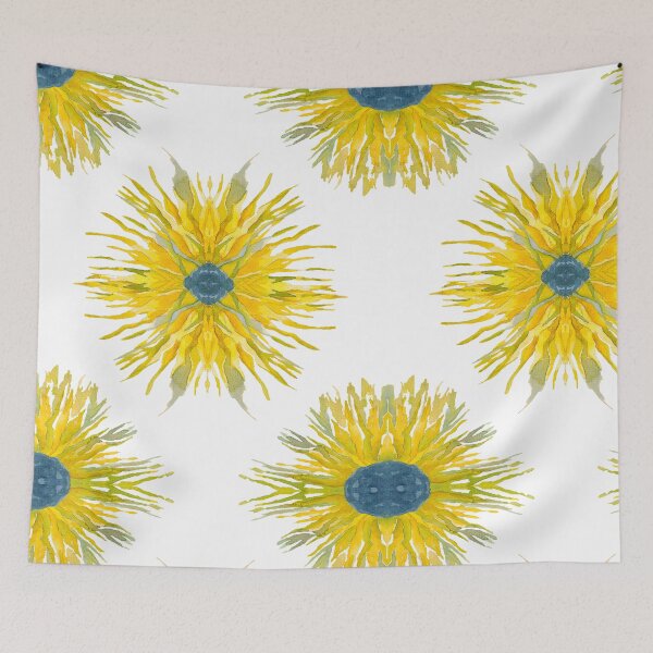 Item preview, Watercolour Kaleidoscope Sunflower designed and sold by Julie Pickering.