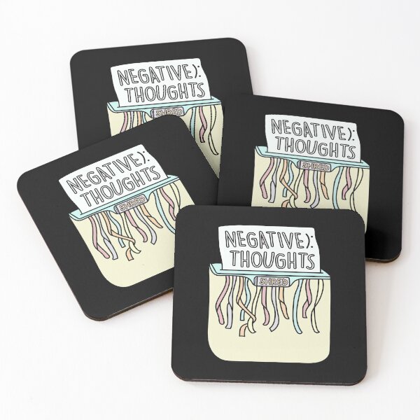 Item preview, Negative thoughts shredder art on black designed and sold by AznavourByKarin.