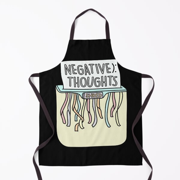Item preview, Negative thoughts shredder art on black designed and sold by AznavourByKarin.