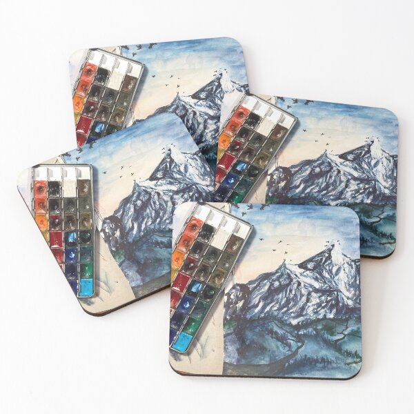 Item preview, Watercolor mountains designed and sold by paintinkpenguin.