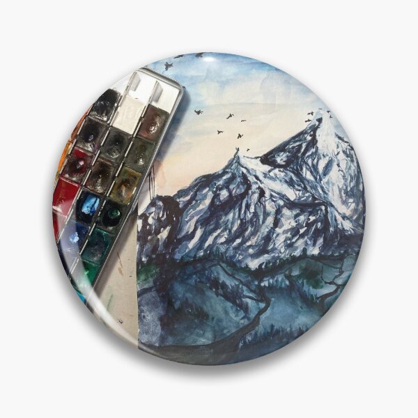 Item preview, Watercolor mountains designed and sold by paintinkpenguin.