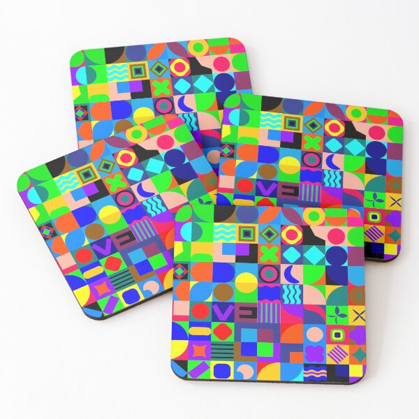 Item preview, Geometric Shapes Love Pattern Colorful designed and sold by OmmeDesigns.