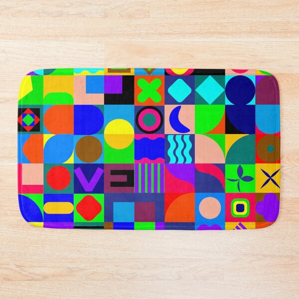 Item preview, Geometric Shapes Love Pattern Colorful designed and sold by OmmeDesigns.
