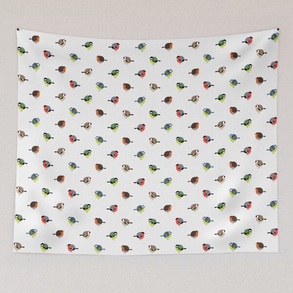 Item preview, Fat Birds - Garden Birds Repeat Pattern designed and sold by Gareth Rowson.