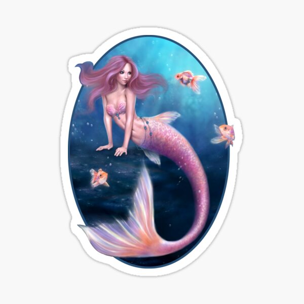 Aurelia Goldfish Mermaid Sticker