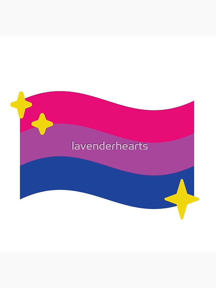 Bisexual Pride Flag Sparkle Emoji Poster For Sale By Lavenderhearts Redbubble 0103