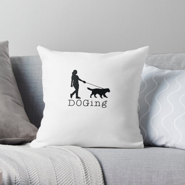 DOGing Throw Pillow