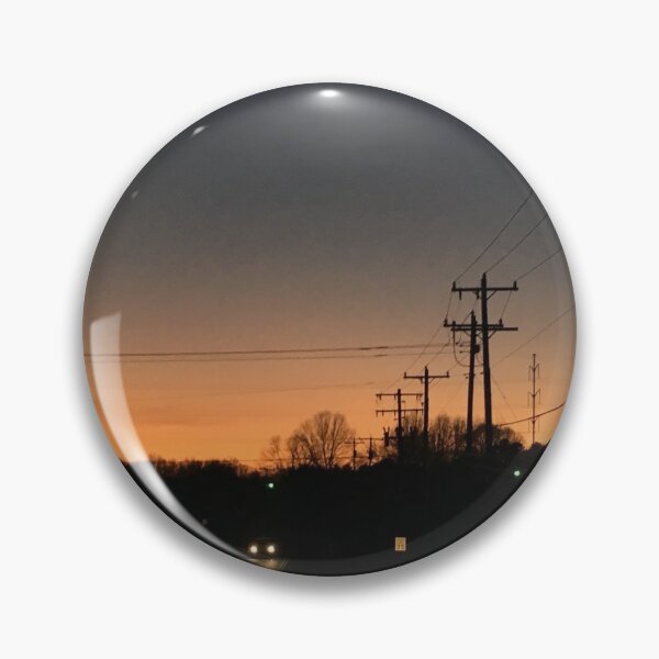 Item preview, Sky Aglow with Orange Haze over street view designed and sold by Taleta Hollis.